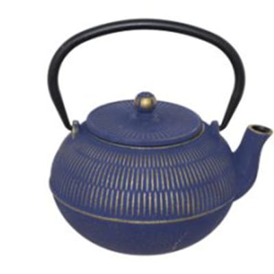 Qian Cast Iron Blue Teapot  - 900ml image