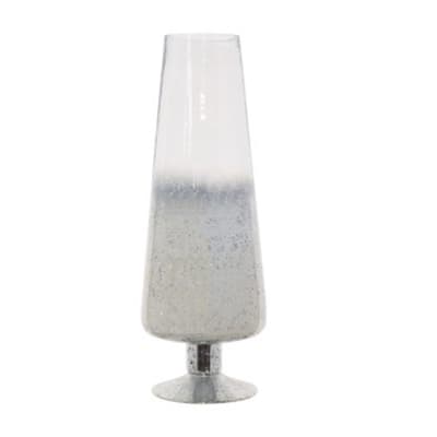 Mercury Silver & Clear F.T.D Vase  - 55cm image