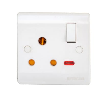 Africab D type Socket with Switch & Indicator image
