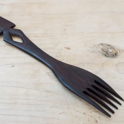 Traditional African Serving Fork image