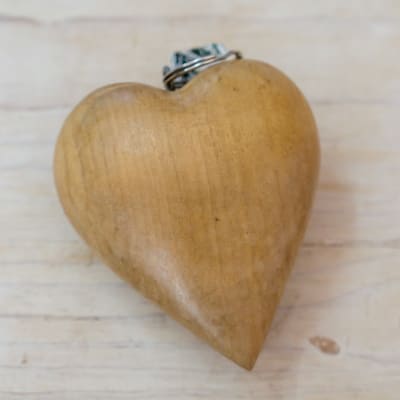 Wooden Heart Key Ring image