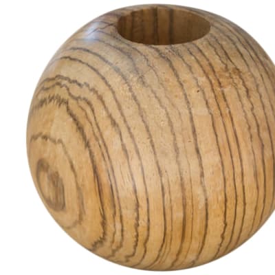 Wooden Ringed Hardwood  round Curtain Rod Ball image