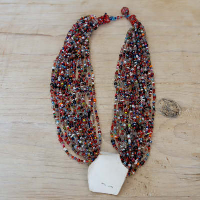 Beaded Assorted Colour  Multi Strand Necklace image