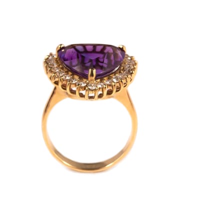 Yellow Gold Amethyst  Classic Ring  image