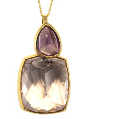 Yellow Gold Amethyst  Girdle Wrap Pendant image