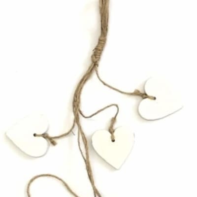 Decorative Wooden Hanging Hearts image