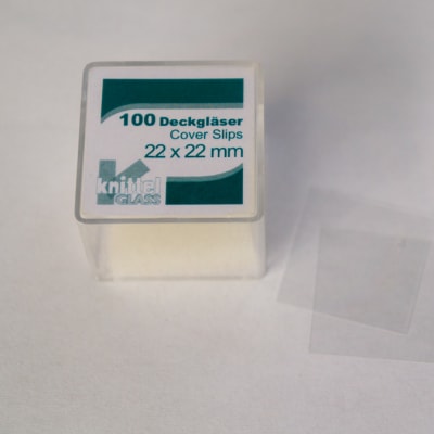 Cover Slips for Microscopic Slides, 22 x 22mm image