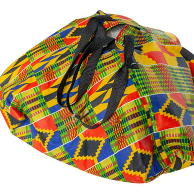 Chitenge Pyramid Bag with Yellow Patterns image