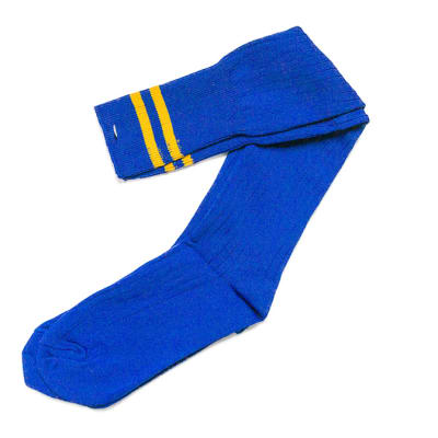 Royal Blue with Gold Stripes Stockings image