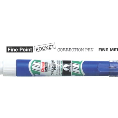 Correction Pens & Tape - ZL62-W Fine Point Pocket Correction Pen Fine Metal Point image