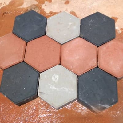 Hexagon shaped paver image