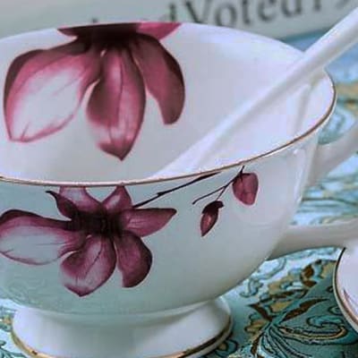 European coffee cup and saucer set - 103601501711 F image