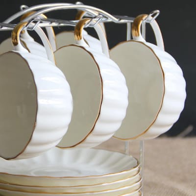 European coffee cup set bone china - 10269291429 D image