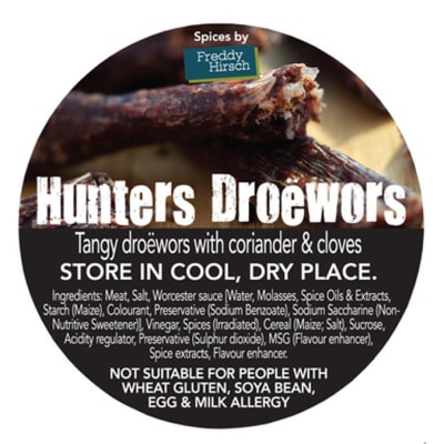 Droewors - Hunters Droëwors Label image