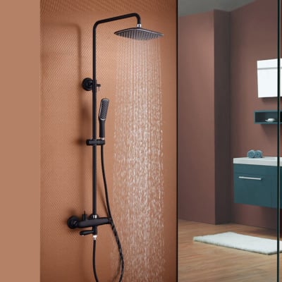 Bathroom shower - Full bathroom hot and cold black shower - 0003 image