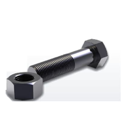 Mild steel metric thread bolts image