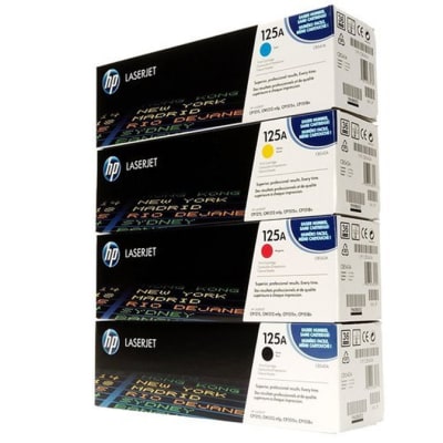 Hp 125a Black & Colour Toner Cartridges image