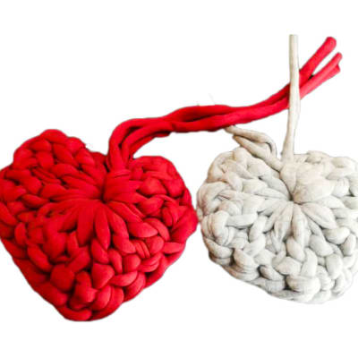 Decorative Handmade  Yarn Hearts  image