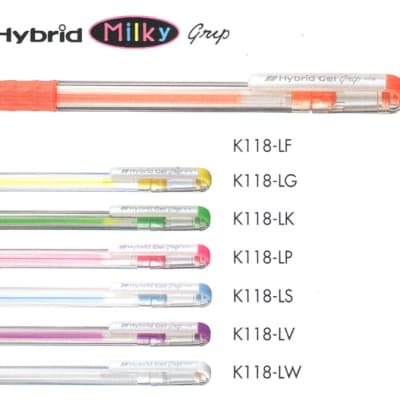 Hybrid Gel Ink Rollers - K118 Hybrid Milky Grip image