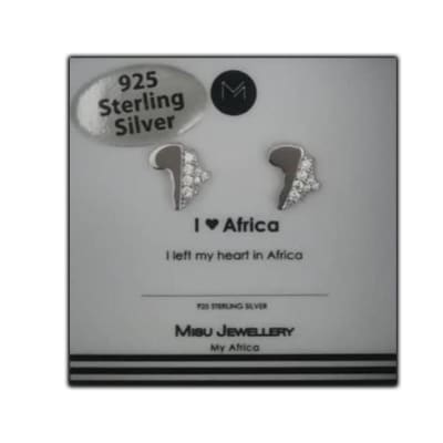 Demi Pave Africa Stud Earrings - 925 Sterling Silver image