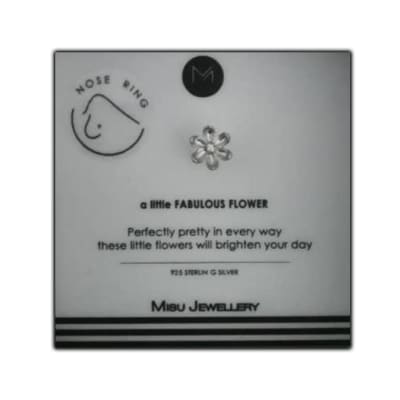 Fabulous Flower Nose Stud - 925 Sterling Silver image