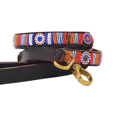 Leather Beaded Dog Collars - X Small image