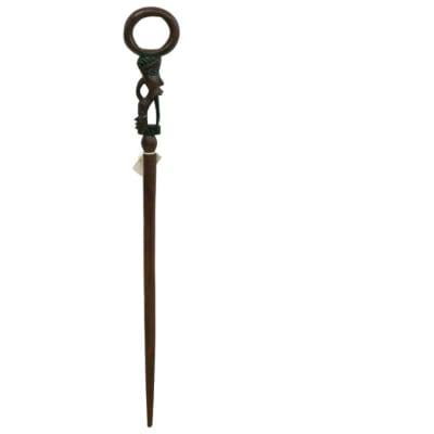 African Wood Carvings - Walking Stick with heads image