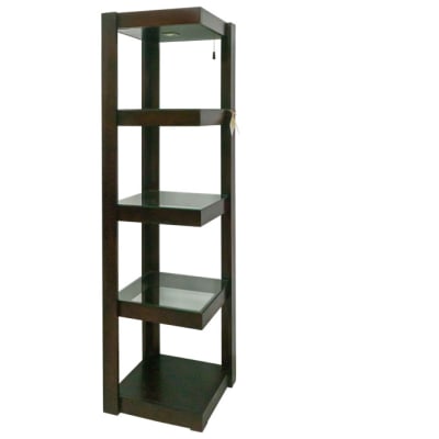 Book Shelves - Corner Glass Shelf with light image