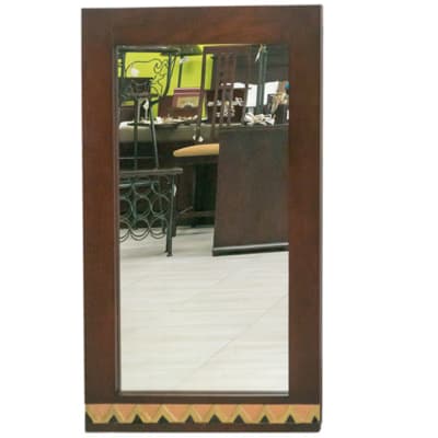 Mirrors - Long Mirror with copper trim image