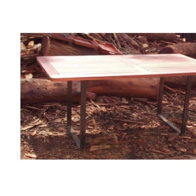 Slatted with steel frame 6-seater image