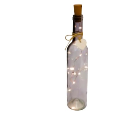 Decorative Grey Wine Bottle with L.E.D Lights image