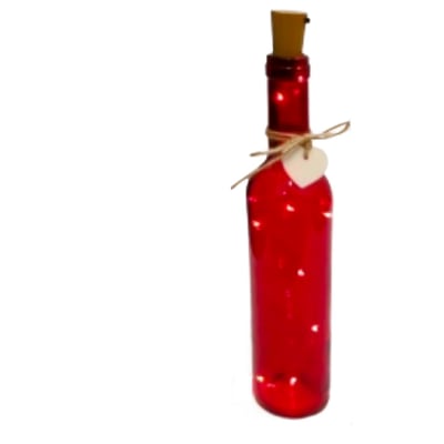 LED Lighted Red Wine Bottle image