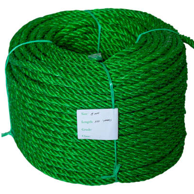 High Breaking Strength 3 Strands Green Nylon Rope image