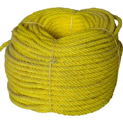 High Breaking Strength 3 Strands Yellow Nylon Rope image
