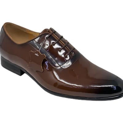 Men's Plain Toe Dress Shoes  - Dark Brown image