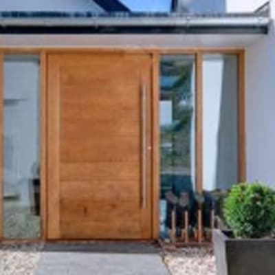 Modern plain 100% Solid Wood Door - 60428631962 C image