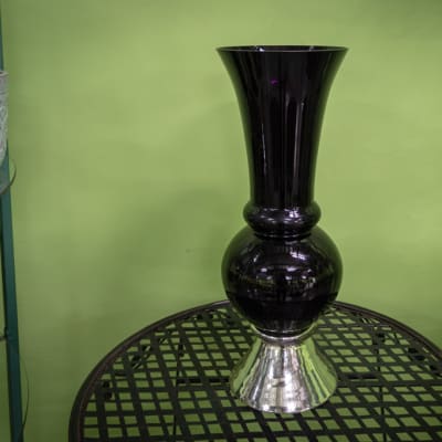 Tall Vase Black-Silver image