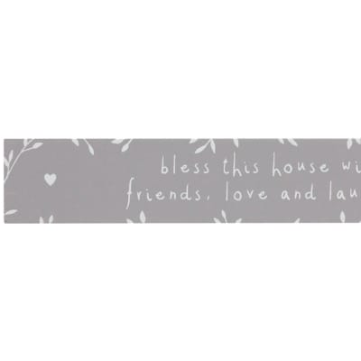  Sentiments Collection Wood Block  - Bless This House with Friends, Love and Laughter image