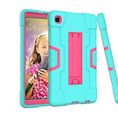 Shock Proof Case for Samsung Galaxy Tab A7 Lite - Aqua & Rose Red image