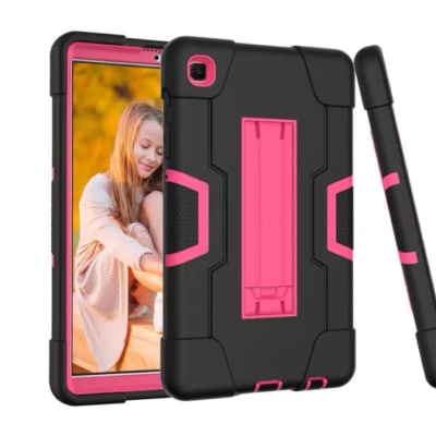 Shock Proof Case for Samsung Galaxy Tab A7 Lite - Black & Rose Red image