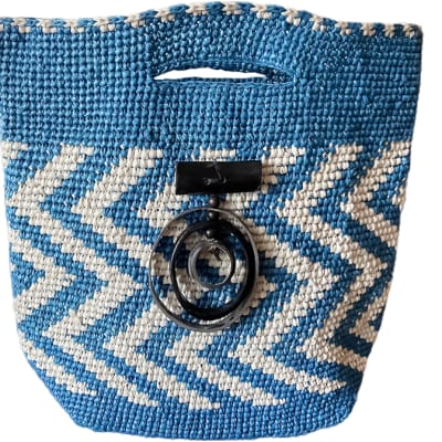 Blue & White Handbag  image