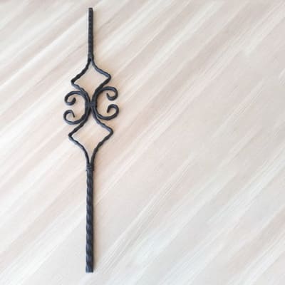 Artistic wrought iron pickets image