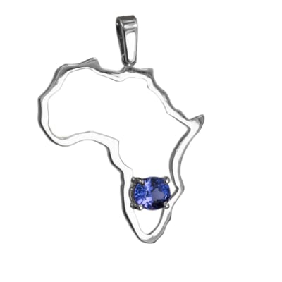 White Gold  Tanzanite  Africa Pendant  image