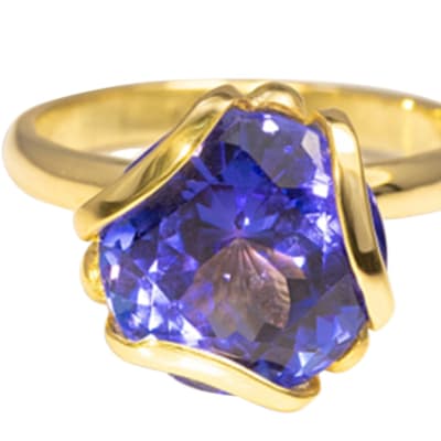 Yellow Gold Tanzanite  Petal Ring image