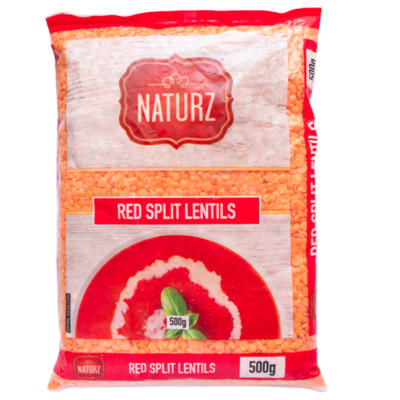 Naturz Red Split Lentils - 10 X 500g image