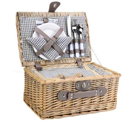 Wicker Picnic Basket Set for Two image