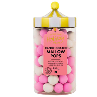 Woolworths Candy Coated Mallow Pops - Jar image