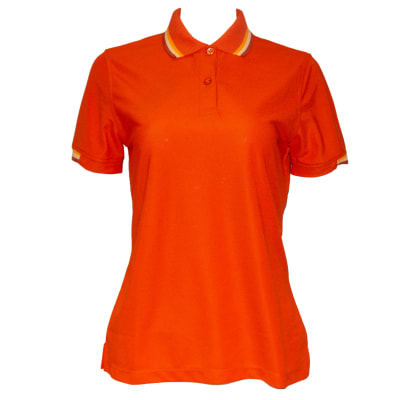 Poligan polo top orange image