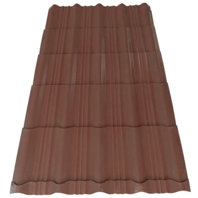 Steel  Q-Tile Roofing Sheets Buffalo Brown  image