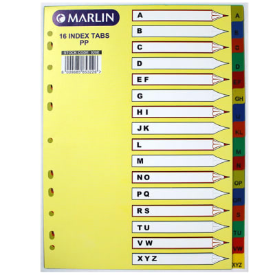 File Dividers A-Z PVC image